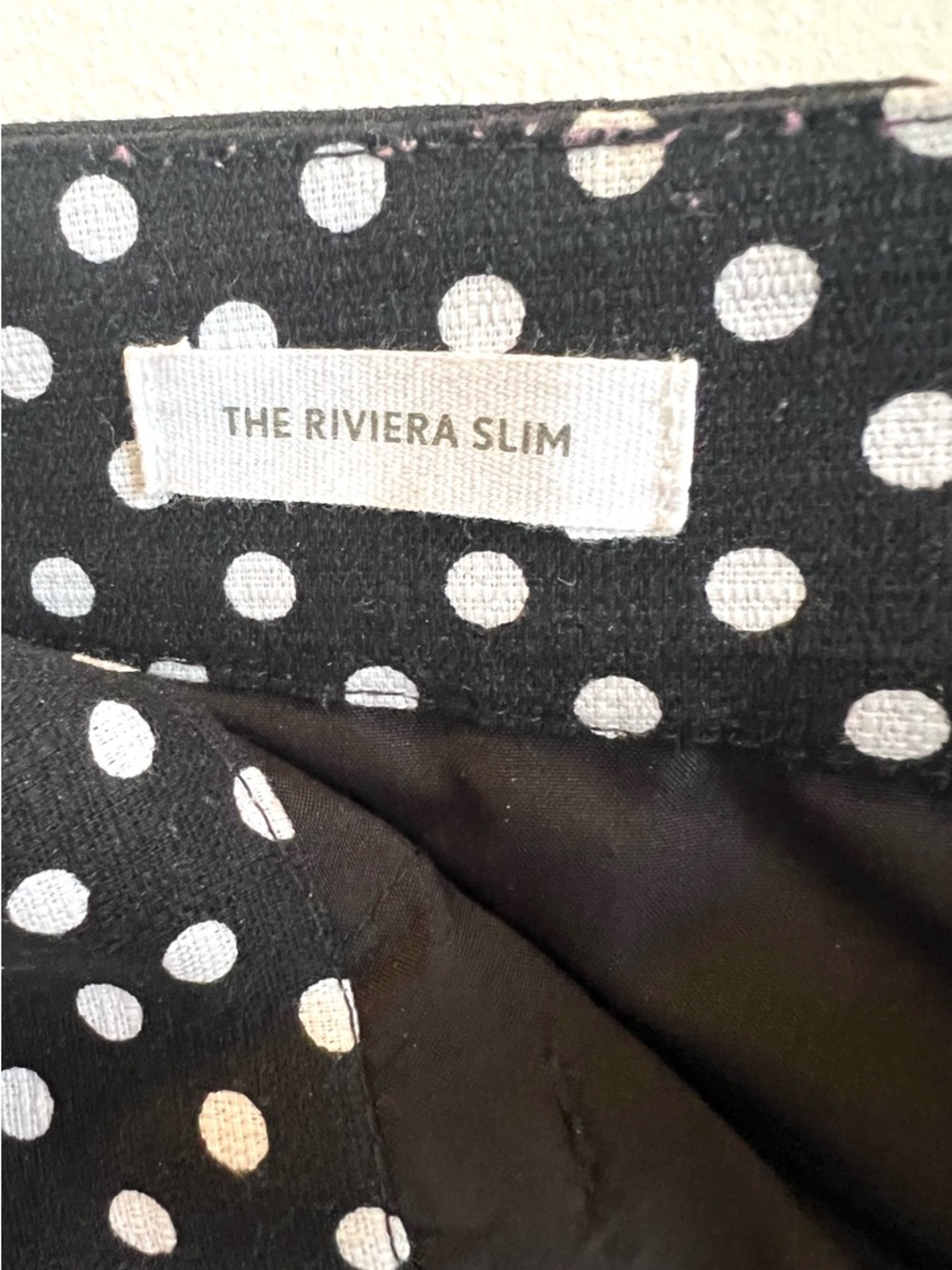 LOFT Black and White Polka Dot Cropped Pants - Picture 4 of 8